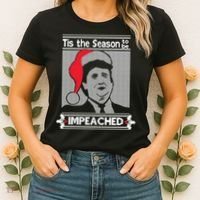 Tis The Season To Be Impeached Ugly Christmas Women's T-Shirt thumb 2