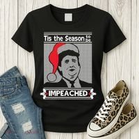 Tis The Season To Be Impeached Ugly Christmas Women's T-Shirt thumb 3