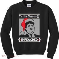 Tis The Season To Be Impeached Ugly Christmas Kids Sweatshirt thumb 0