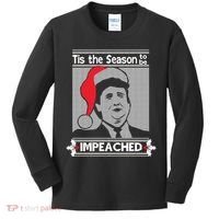 Tis The Season To Be Impeached Ugly Christmas Kids Long Sleeve Shirt thumb 0