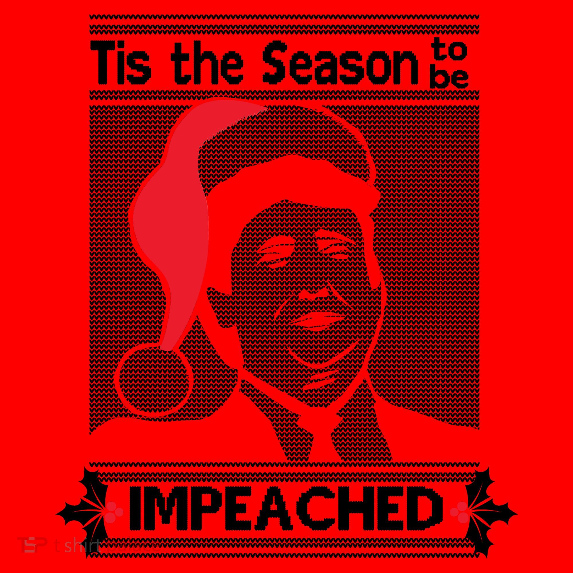 Tis The Season To Be Impeached Ugly Christmas Santa Hat