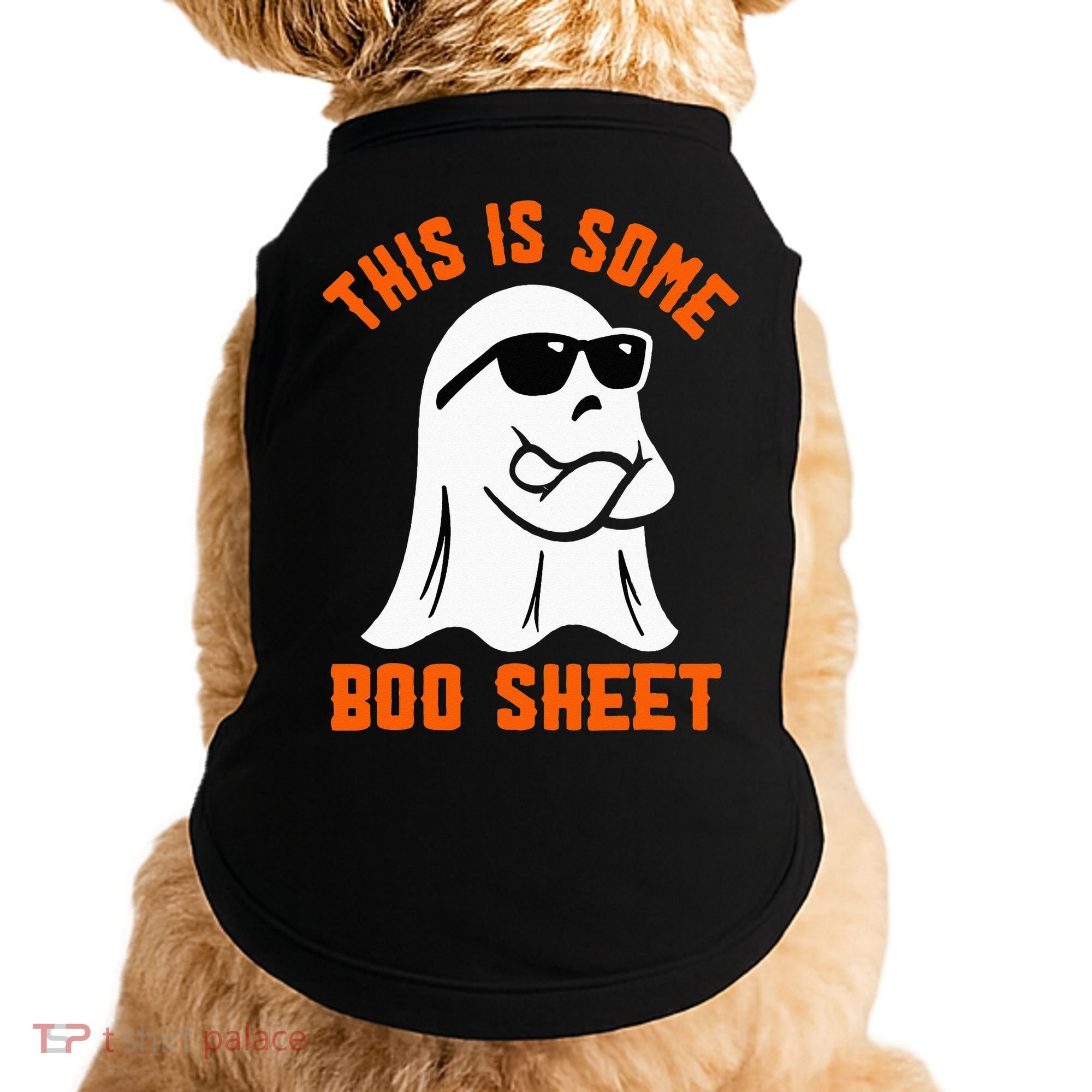 This Is Some Boo Sheet Cool Ghost Funny Halloween Costume Doggie Tank
