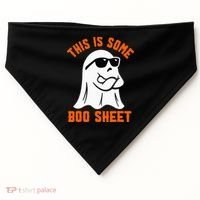 This Is Some Boo Sheet Cool Ghost Funny Halloween Costume USA-Made Doggie Bandana thumb 0