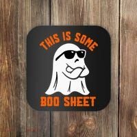 This Is Some Boo Sheet Cool Ghost Funny Halloween Costume Coaster thumb 0