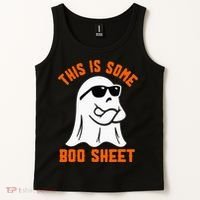 This Is Some Boo Sheet Cool Ghost Funny Halloween Costume Tank Top thumb 2