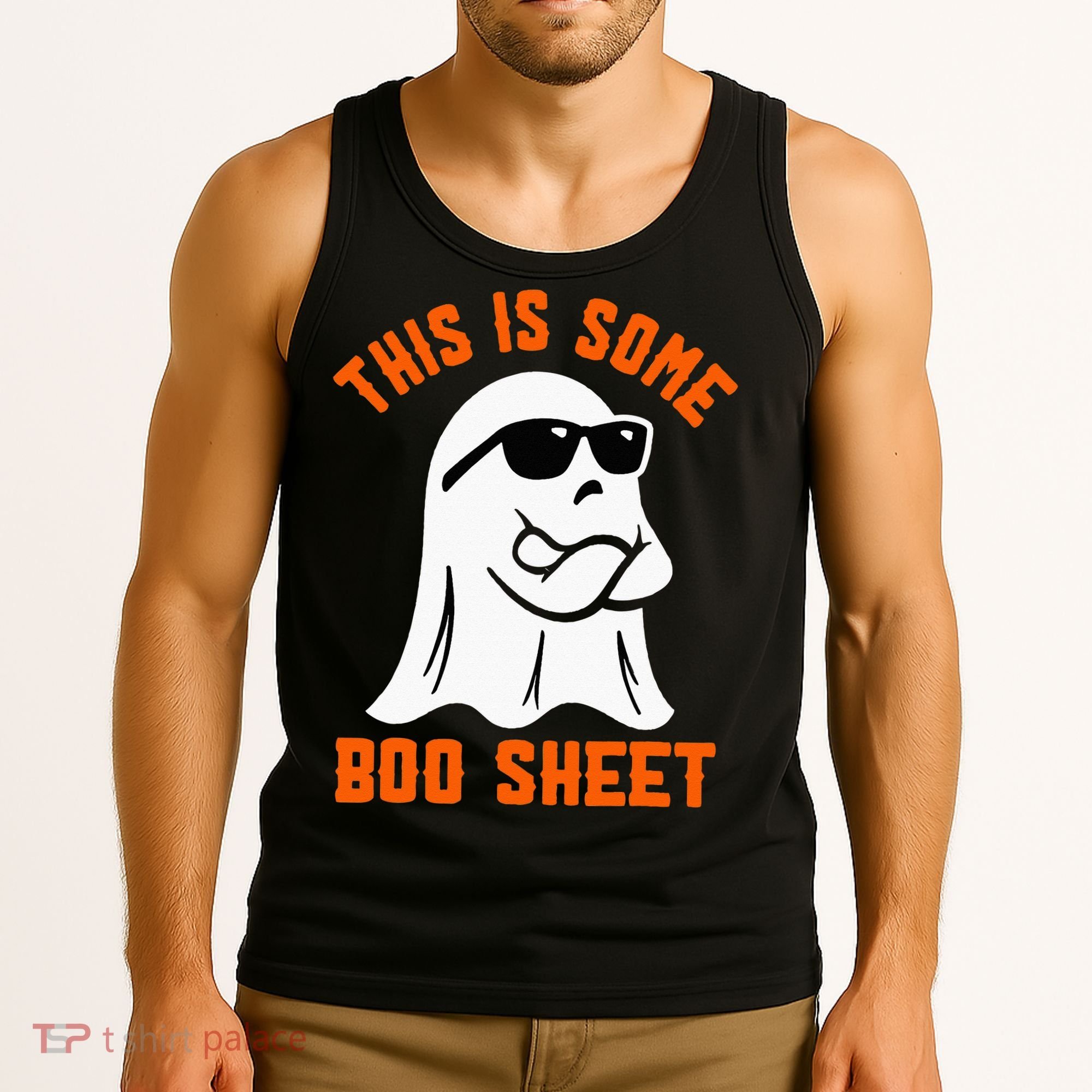This Is Some Boo Sheet Cool Ghost Funny Halloween Costume Tank Top