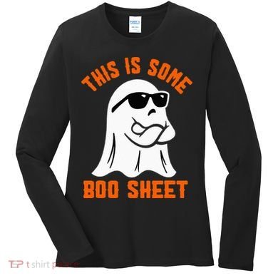 This Is Some Boo Sheet Cool Ghost Funny Halloween Costume Women's Long Sleeve Shirt
