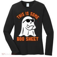 This Is Some Boo Sheet Cool Ghost Funny Halloween Costume Women's Long Sleeve Shirt thumb 0