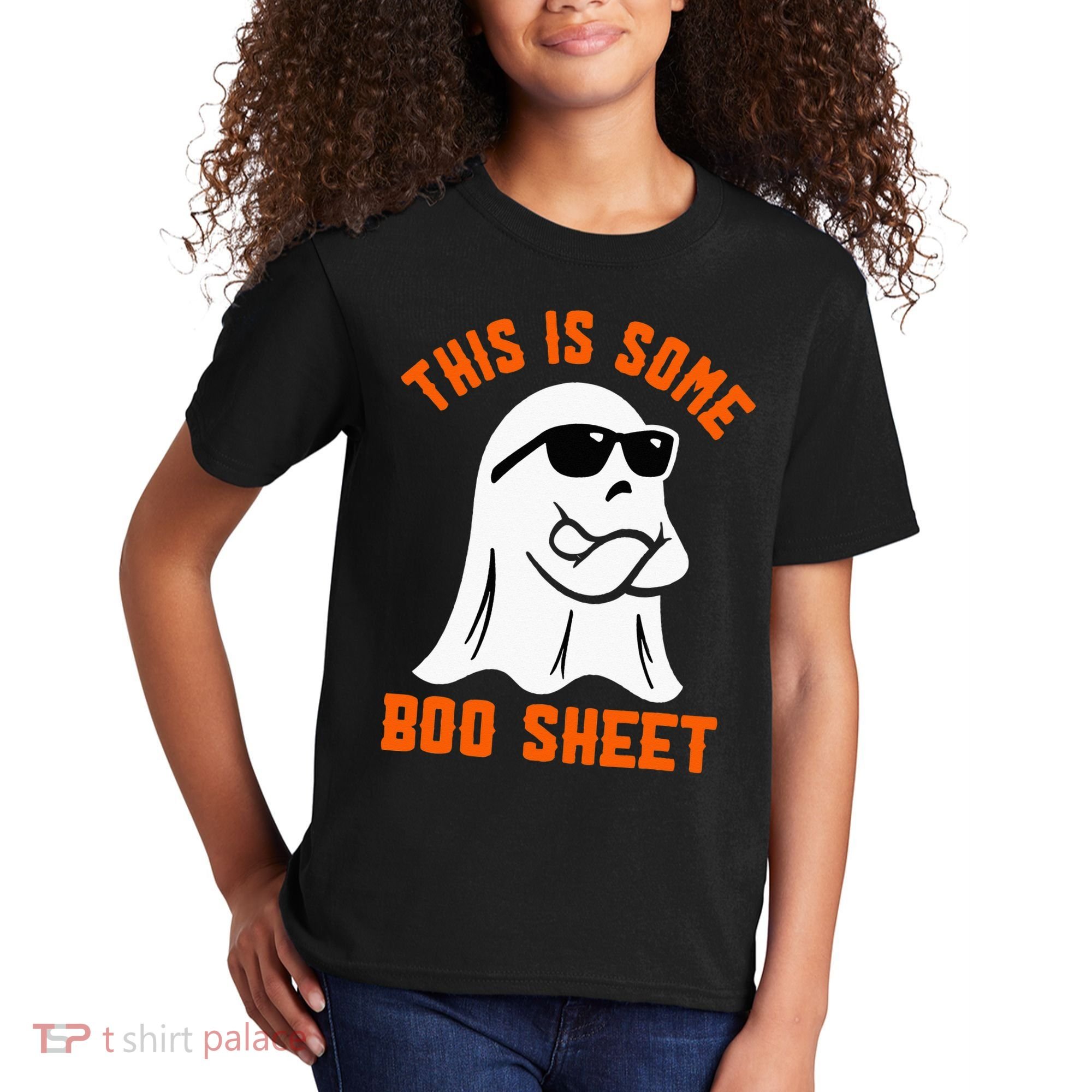 This Is Some Boo Sheet Cool Ghost Funny Halloween Costume Kids T-Shirt