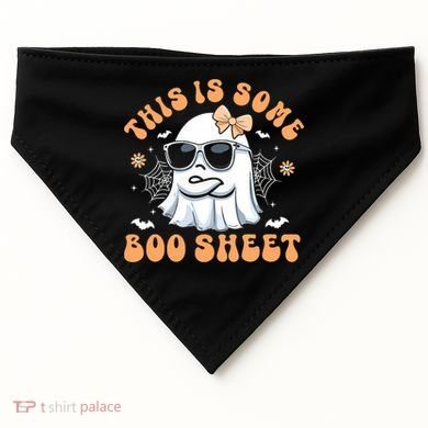 This Is Some Boo Sheet Cute Ghost Halloween USA-Made Doggie Bandana