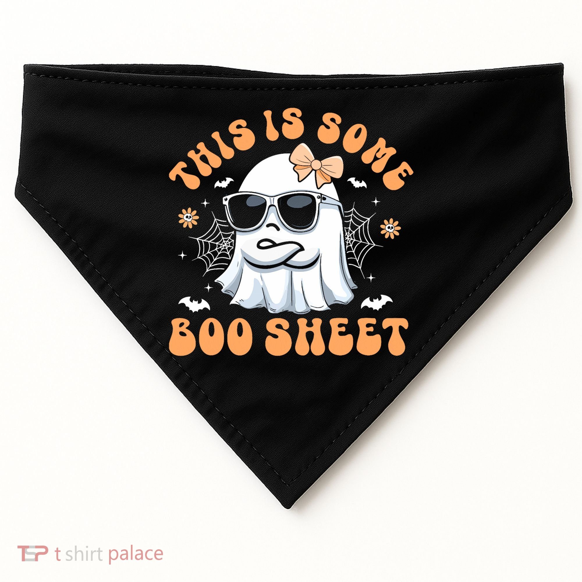 This Is Some Boo Sheet Cute Ghost Halloween USA-Made Doggie Bandana