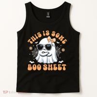 This Is Some Boo Sheet Cute Ghost Halloween Tank Top thumb 2