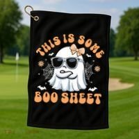 This Is Some Boo Sheet Cute Ghost Halloween Golf Towel thumb 1