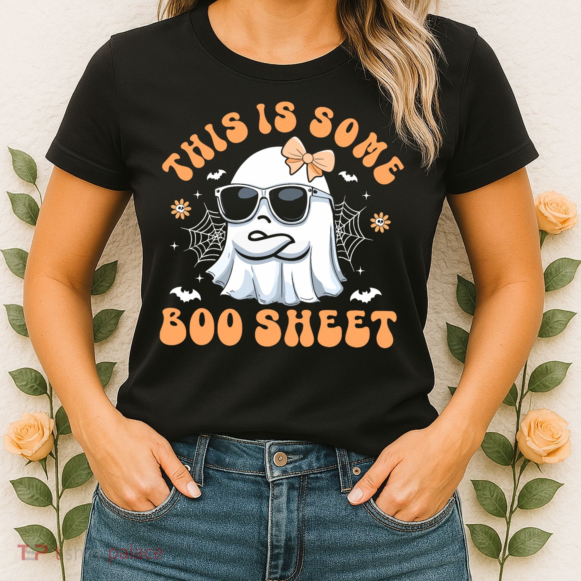 This Is Some Boo Sheet Cute Ghost Halloween Women's T-Shirt