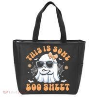 This Is Some Boo Sheet Cute Ghost Halloween Tote Bag thumb 0