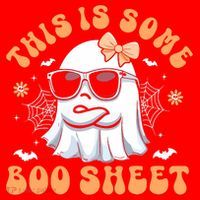 This Is Some Boo Sheet Cute Ghost Halloween Santa Hat thumb 1
