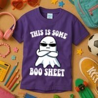This Is Some Boo Sheet Funny Ghost Kids T-Shirt thumb 3