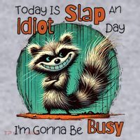 Today Is Slap An Idiot Day IM Gonna Be Busy Women's Sweatshirt thumb 2