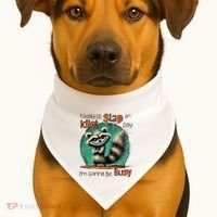 Today Is Slap An Idiot Day IM Gonna Be Busy USA-Made Doggie Bandana thumb 1