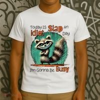 Today Is Slap An Idiot Day IM Gonna Be Busy T-Shirt thumb 3
