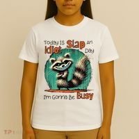 Today Is Slap An Idiot Day IM Gonna Be Busy T-Shirt thumb 4
