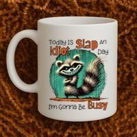 Today Is Slap An Idiot Day IM Gonna Be Busy Coffee Mug thumb 2