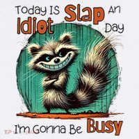 Today Is Slap An Idiot Day IM Gonna Be Busy Women's Hoodie thumb 2