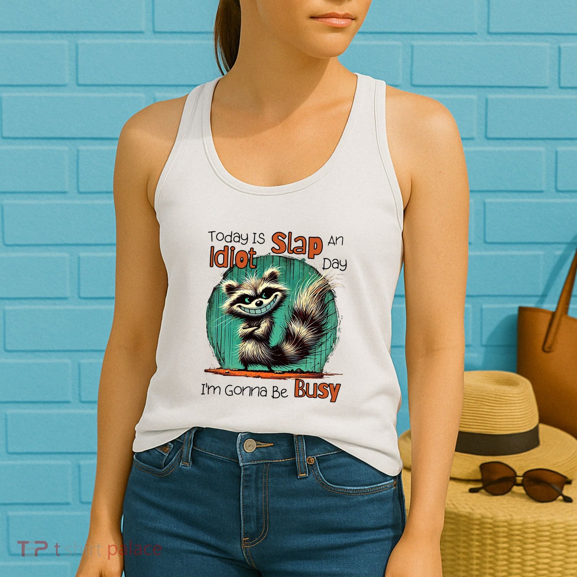 Today Is Slap An Idiot Day IM Gonna Be Busy Women's Tank Top