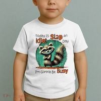 Today Is Slap An Idiot Day IM Gonna Be Busy Toddler T-Shirt thumb 2