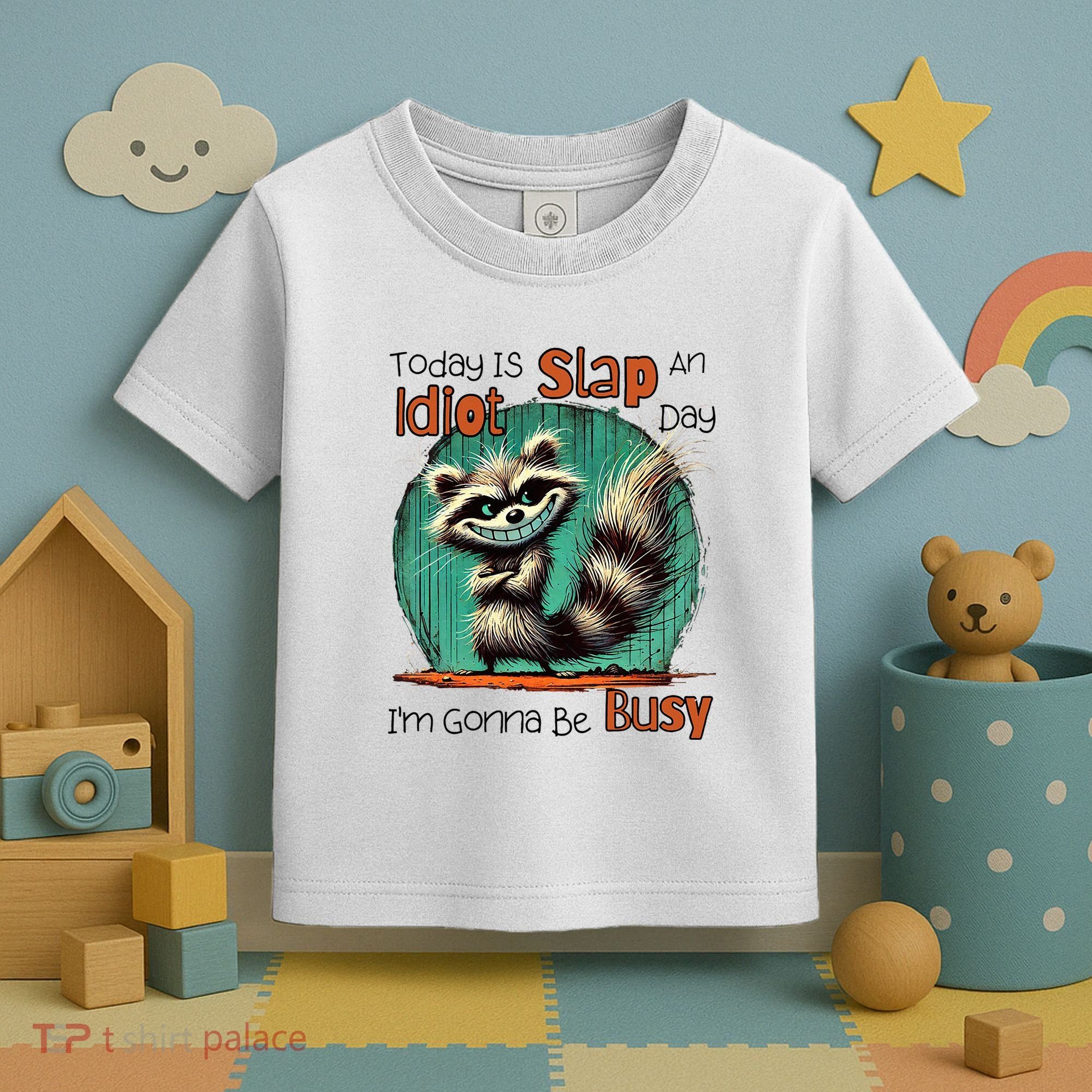 Today Is Slap An Idiot Day IM Gonna Be Busy Toddler T-Shirt
