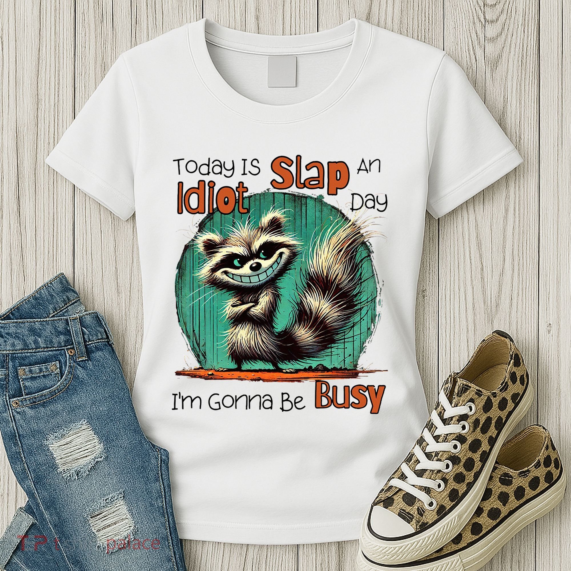 Today Is Slap An Idiot Day IM Gonna Be Busy Women's T-Shirt