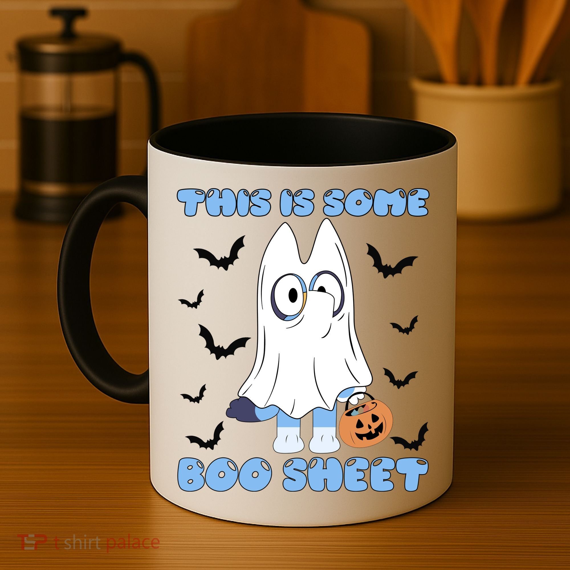 This Is Some Boo Sheet Funny Cute Dog Ghoul Halloween Coffee Mug