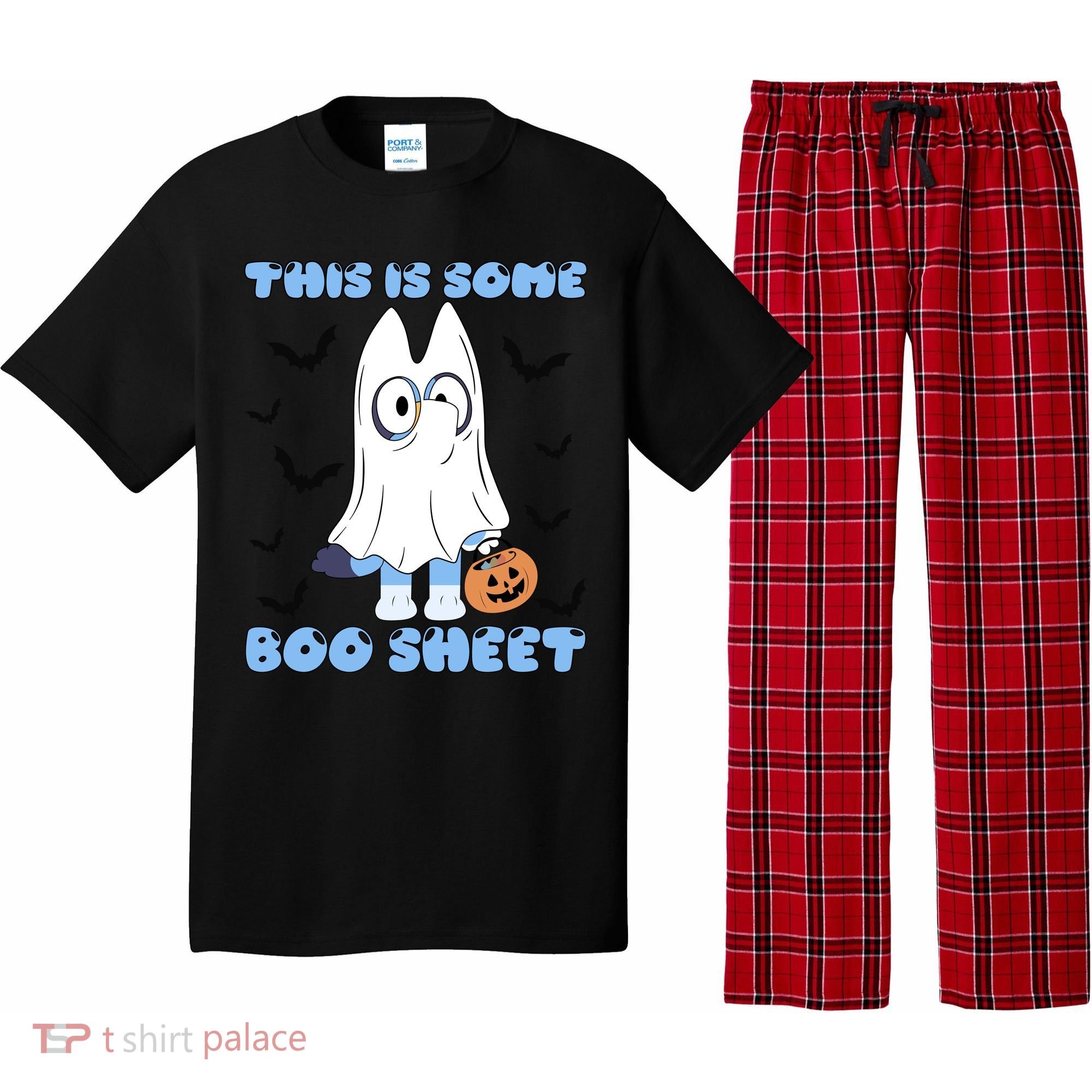 This Is Some Boo Sheet Funny Cute Dog Ghoul Halloween Pajama Set