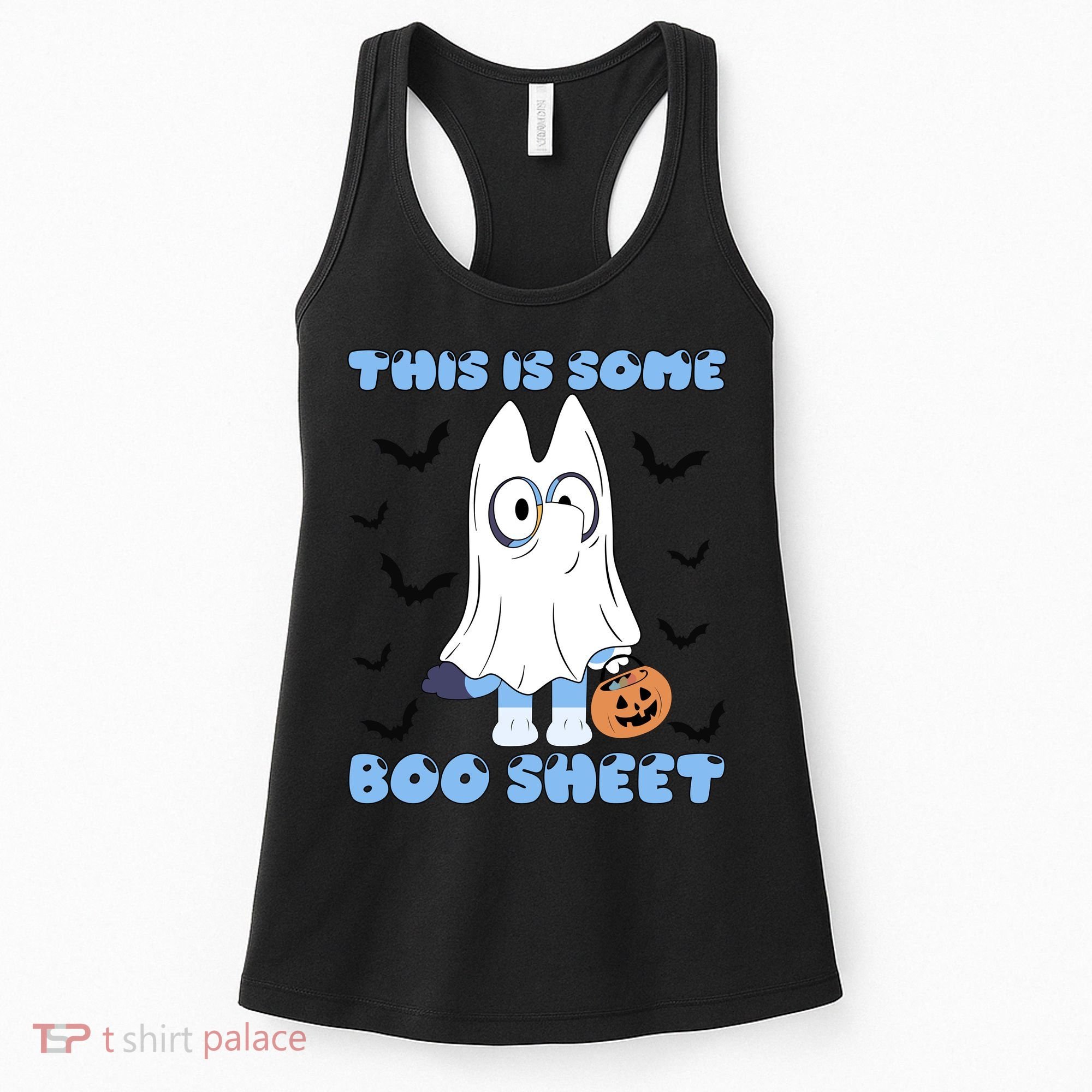 This Is Some Boo Sheet Funny Cute Dog Ghoul Halloween Women's Tank Top