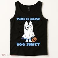 This Is Some Boo Sheet Funny Cute Dog Ghoul Halloween Tank Top thumb 2
