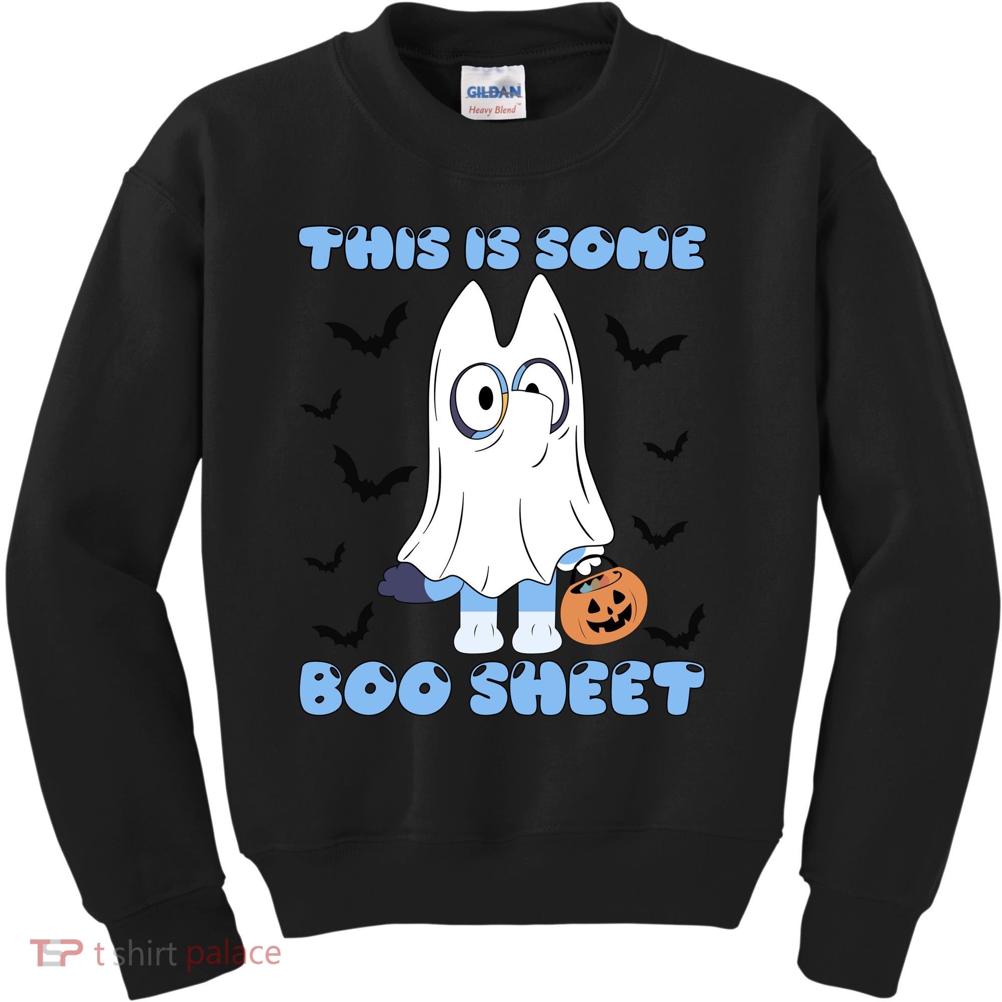 This Is Some Boo Sheet Funny Cute Dog Ghoul Halloween Kids Sweatshirt