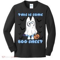 This Is Some Boo Sheet Funny Cute Dog Ghoul Halloween Kids Long Sleeve Shirt thumb 0