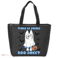 This Is Some Boo Sheet Funny Cute Dog Ghoul Halloween Tote Bag thumb 0