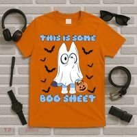This Is Some Boo Sheet Funny Cute Dog Ghoul Halloween T-Shirt thumb 5