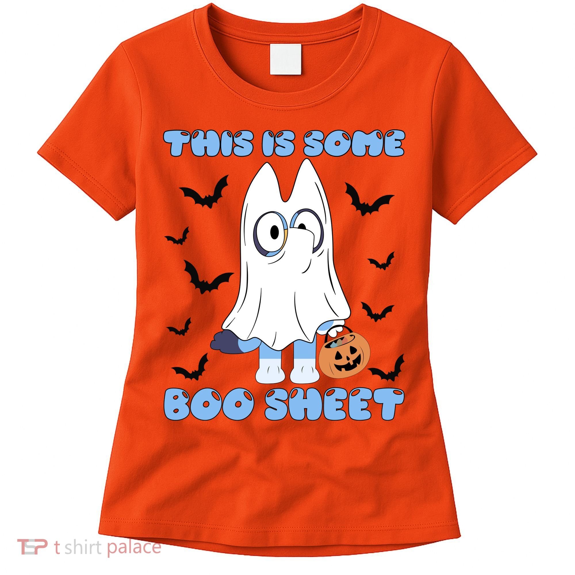 This Is Some Boo Sheet Funny Cute Dog Ghoul Halloween Women's T-Shirt