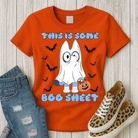 This Is Some Boo Sheet Funny Cute Dog Ghoul Halloween Women's T-Shirt thumb 3