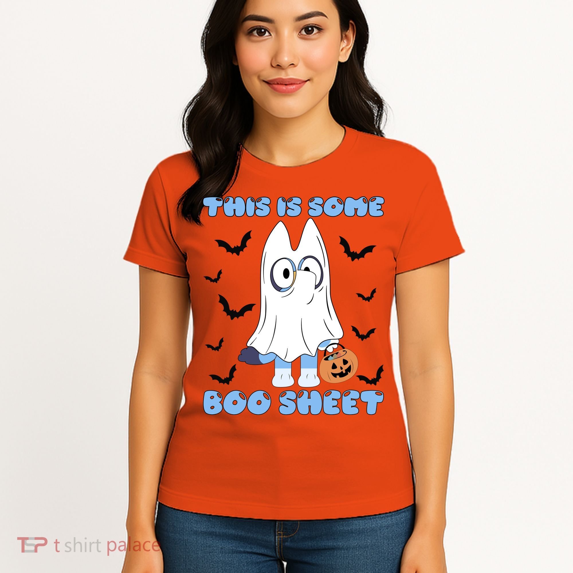 This Is Some Boo Sheet Funny Cute Dog Ghoul Halloween Women's T-Shirt