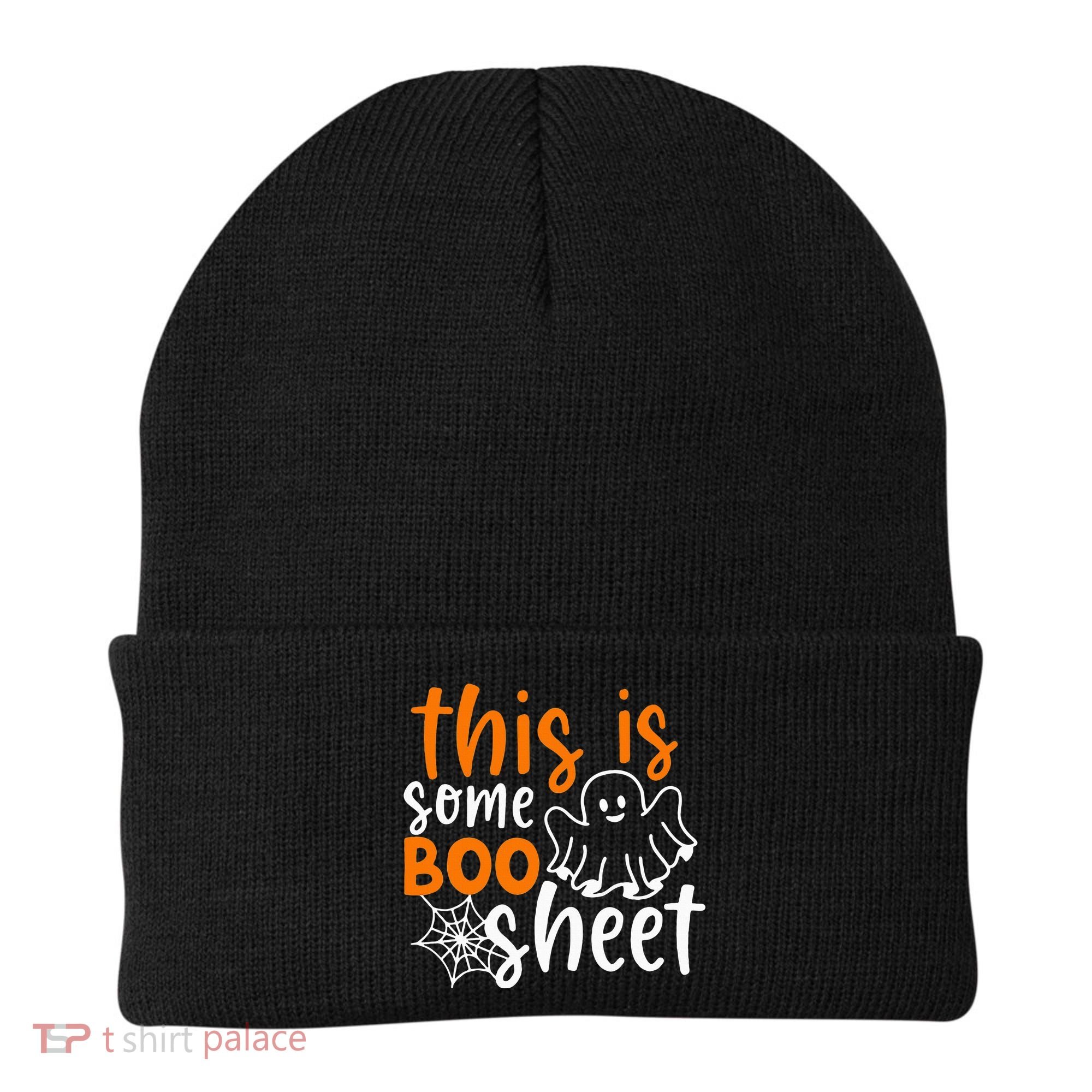 This Is Some Boo Sheet Funny Halloween Ghost Spooky Beanie