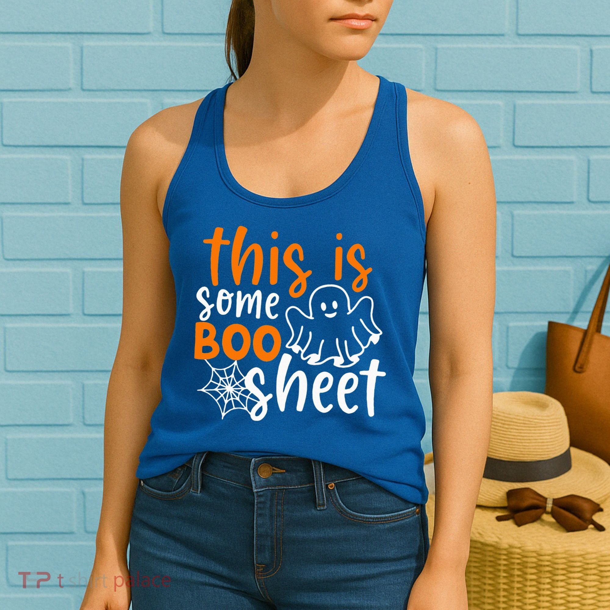 This Is Some Boo Sheet Funny Halloween Ghost Spooky Women's Tank Top