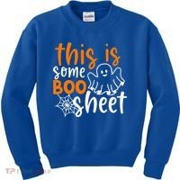 This Is Some Boo Sheet Funny Halloween Ghost Spooky Kids Sweatshirt thumb 0