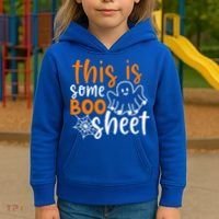 This Is Some Boo Sheet Funny Halloween Ghost Spooky Kids Hoodie thumb 3