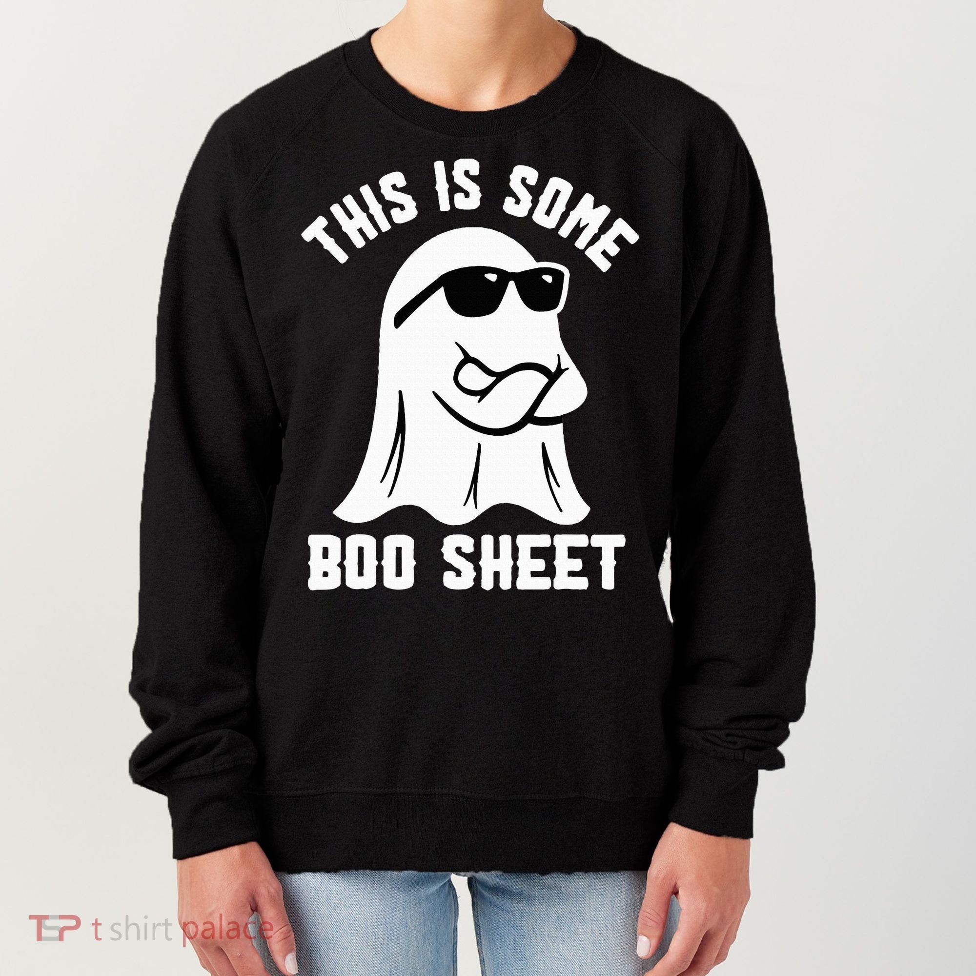 This Is Some Boo Sheet Ghost Retro Halloween Costume Women's Sweatshirt
