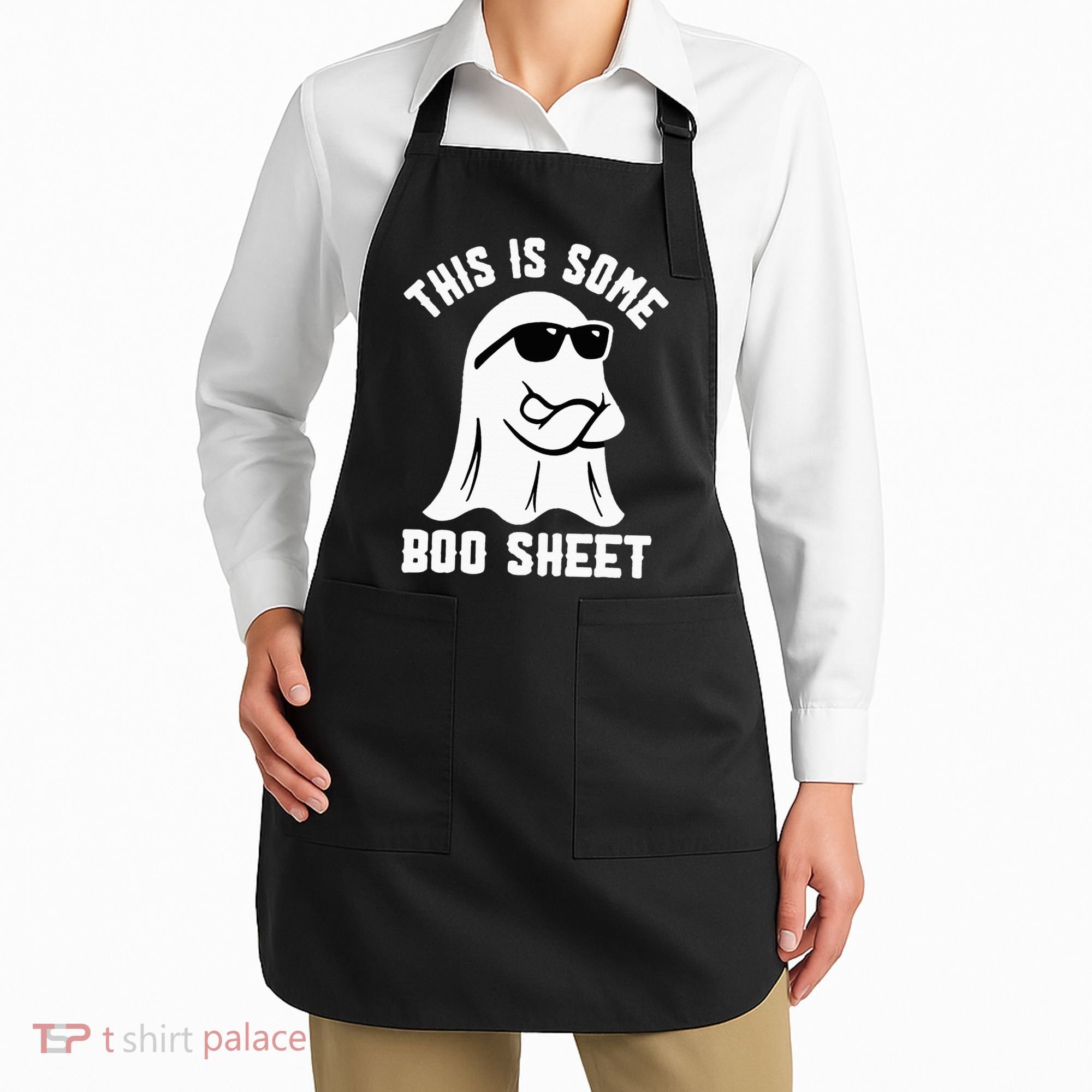 This Is Some Boo Sheet Ghost Retro Halloween Costume Apron
