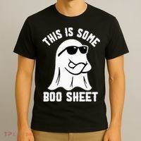 This Is Some Boo Sheet Ghost Retro Halloween Costume T-Shirt thumb 3