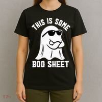 This Is Some Boo Sheet Ghost Retro Halloween Costume T-Shirt thumb 4